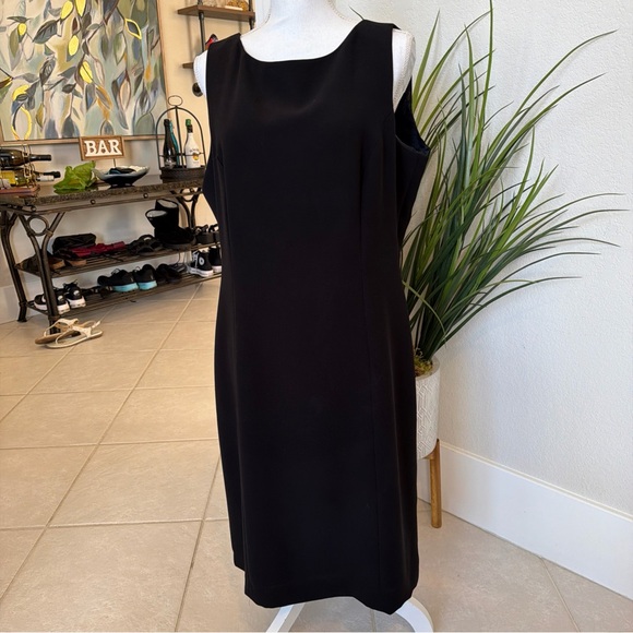 Elegant Black Sleeveless Dress by Tahari - Picture 2 of 11